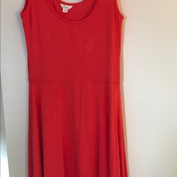 5th and Love Coral-Orange Dress, Size Small - Picture 2 of 3